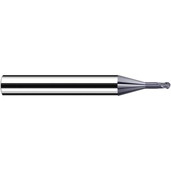 Fraisa - 2mm Diam, 3.6mm LOC, 2 Flute Solid Carbide Ball End Mill - A1 Tooling