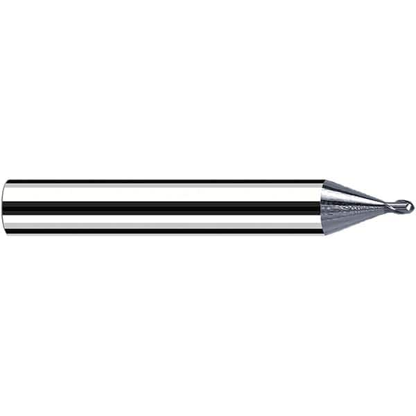 Fraisa - 0.5mm Diam, 0.5mm LOC, 2 Flute Solid Carbide Ball End Mill - A1 Tooling