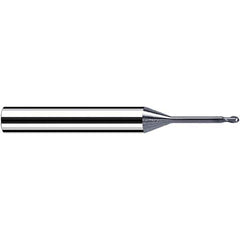 Fraisa - 0.2mm Diam, 0.2mm LOC, 2 Flute Solid Carbide Ball End Mill - A1 Tooling