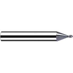 Fraisa - 1.5mm Diam, 1.5mm LOC, 2 Flute Solid Carbide Ball End Mill - A1 Tooling