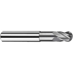 Fraisa - 4mm Diam, 5mm LOC, 4 Flute Solid Carbide Ball End Mill - A1 Tooling