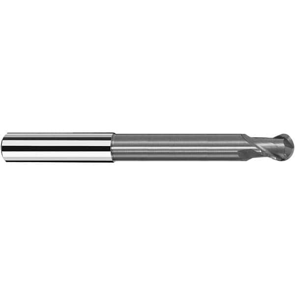 Fraisa - 5mm Diam, 6mm LOC, 2 Flute Solid Carbide Ball End Mill - A1 Tooling