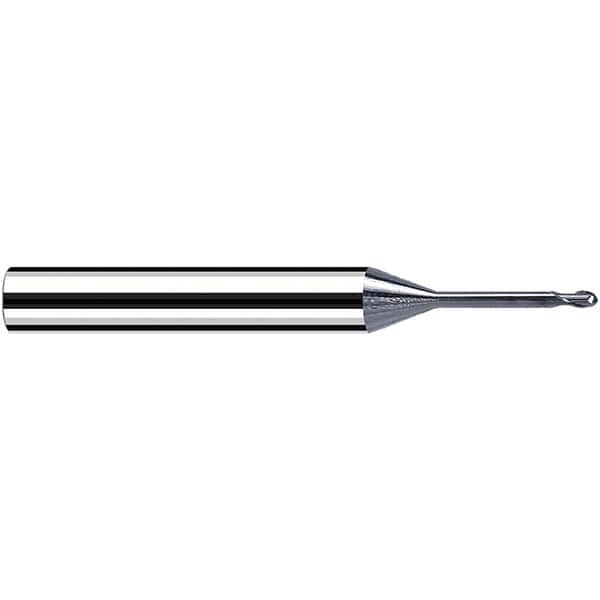 Fraisa - 0.5mm Diam, 0.5mm LOC, 2 Flute Solid Carbide Ball End Mill - A1 Tooling