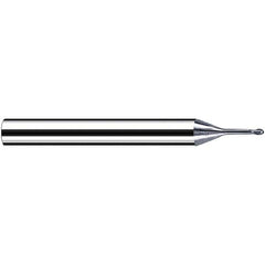 Fraisa - 0.6mm Diam, 0.5mm LOC, 2 Flute Solid Carbide Ball End Mill - A1 Tooling