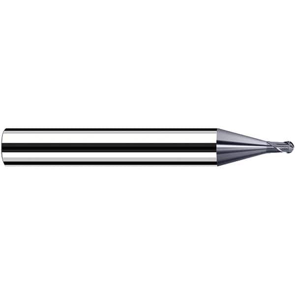 Fraisa - 0.6mm Diam, 3.6mm LOC, 2 Flute Solid Carbide Ball End Mill - A1 Tooling