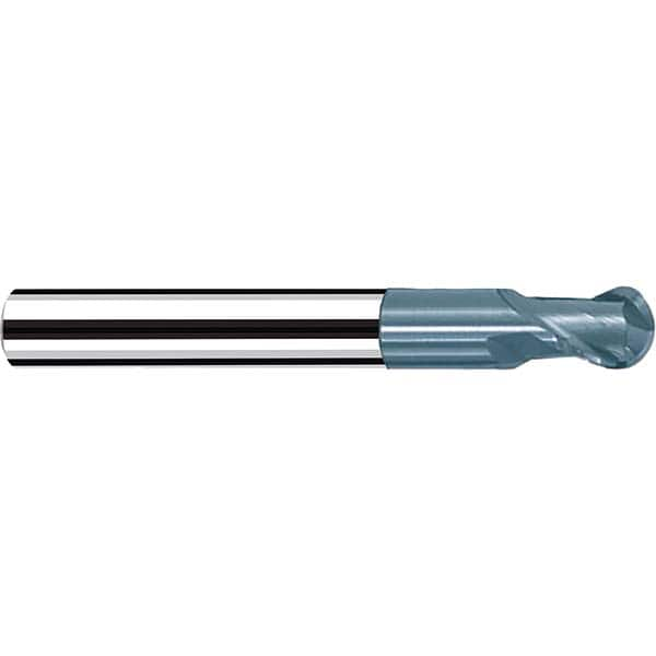 Fraisa - 0.0313" Diam, 0.0313" LOC, 2 Flute Solid Carbide Ball End Mill - A1 Tooling