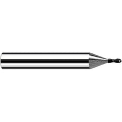 Fraisa - 3mm Diam, 3mm LOC, 2 Flute Solid Carbide Ball End Mill - A1 Tooling