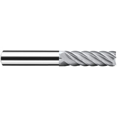 Square End Mill: 36mm LOC, 97mm OAL, 6 Flutes, Solid Carbide Single End, Celero Finish, Spiral Flute, 40 ™ Variable Helix, Centercutting, RH Cut, RH Flute, Series Multicut XA