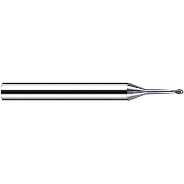 Fraisa - 0.8mm Diam, 0.65mm LOC, 2 Flute Solid Carbide Ball End Mill - A1 Tooling