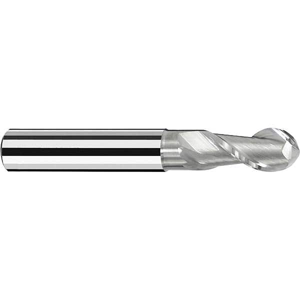 Fraisa - 3/8" Diam, 3/8" LOC, 2 Flute Solid Carbide Ball End Mill - A1 Tooling