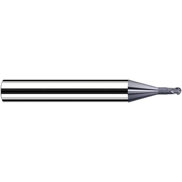 Fraisa - 1mm Diam, 3.6mm LOC, 2 Flute Solid Carbide Ball End Mill - A1 Tooling