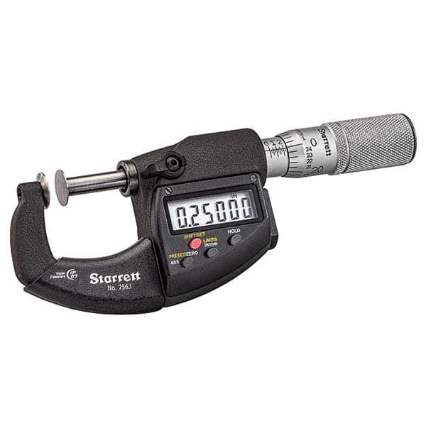 Starrett - Disc Micrometers Operation Type: Electronic Minimum Measurement (mm): 0 - A1 Tooling