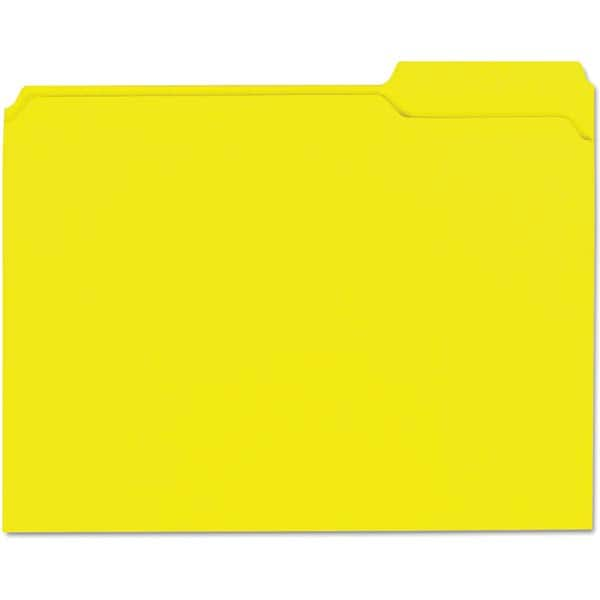 UNIVERSAL - File Folders, Expansion Folders & Hanging Files Folder/File Type: File Folders with Top Tab Color: Yellow - A1 Tooling