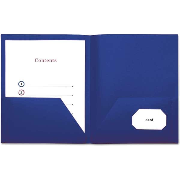 UNIVERSAL - File Folders, Expansion Folders & Hanging Files Folder/File Type: Pocket Folders Color: Navy Blue - A1 Tooling