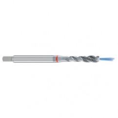 M8x1.25 6H 3-Flute Cobalt Red Ring Semi-Bottoming 40 degree Spiral Flute Tap-Bright - A1 Tooling