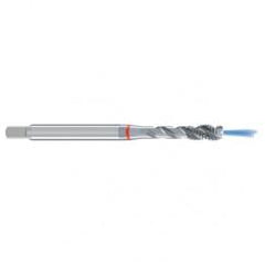 M6x1.0 6H 3-Flute Cobalt Red Ring Semi-Bottoming 40 degree Spiral Flute Tap-Bright - A1 Tooling