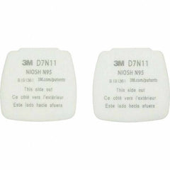 3M - Half & Full Facepiece Cartridges & Filters; Type: Filter ; NIOSH Filter Rating: N95; N95 ; Protection Type: Particulates ; Color Code: White ; Filter Rating: N95 ; Manufacturer's Series: D7N11 - Exact Industrial Supply