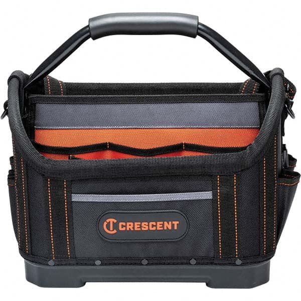 Crescent - 25 Pocket, Polyester, Black/Orange Open Top Tool Bag - A1 Tooling