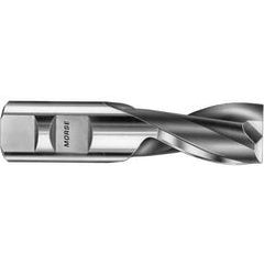 1 Dia. x 3-3/4 Overall Length 2-Flute Square End High Speed Steel SE End Mill-Round Shank-Center Cut-Uncoated - A1 Tooling