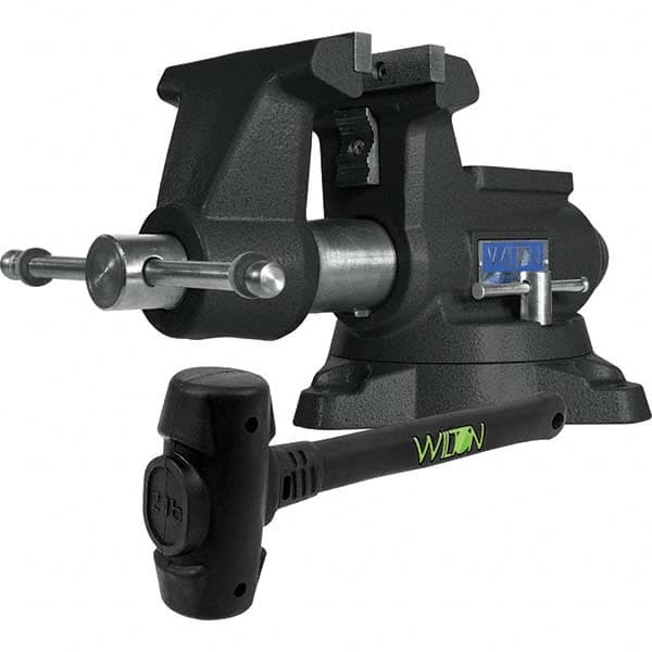 Wilton - 5-1/2" Jaw Width x 6" Jaw Opening, 3-5/8" Throat Depth, Bench & Pipe Combination Vise - A1 Tooling