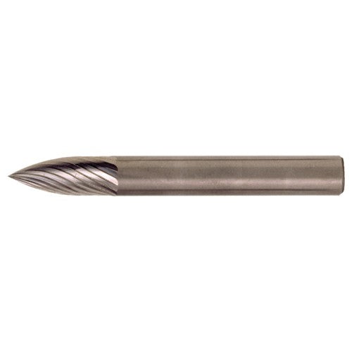 SG-43 Standard Cut Solid Carbide Bur-Pointed Tree Shape - Exact Industrial Supply