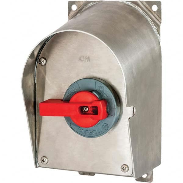 Cam & Disconnect Switches; Enclosure Type: Enclosed; Fused: Non-Fused; Horsepower: 1 - 50; Number of Phases: 3; Amperage: 30 A; Contact Form: 3PST; Voltage: 600 V ac; Horsepower at 1 Phase: 1 @ 200-208 V; Horsepower at 3 Phase: 100 @ 600 V; Number of Pole