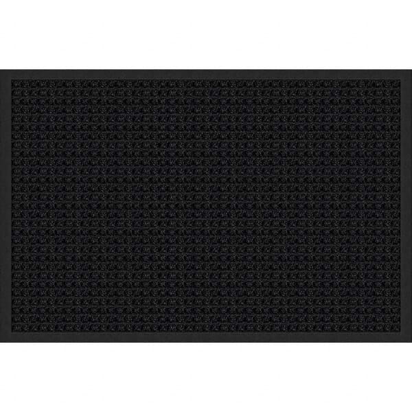 Entrance Mat: 6' Long, 4' Wide, Polypropylene Surface Indoor & Outdoor, Medium-Duty Traffic, Rubber Base, Charcoal