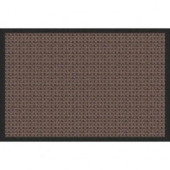 Entrance Mat: 3' Long, 2' Wide, Polypropylene Surface Indoor & Outdoor, Medium-Duty Traffic, Rubber Base, Brown