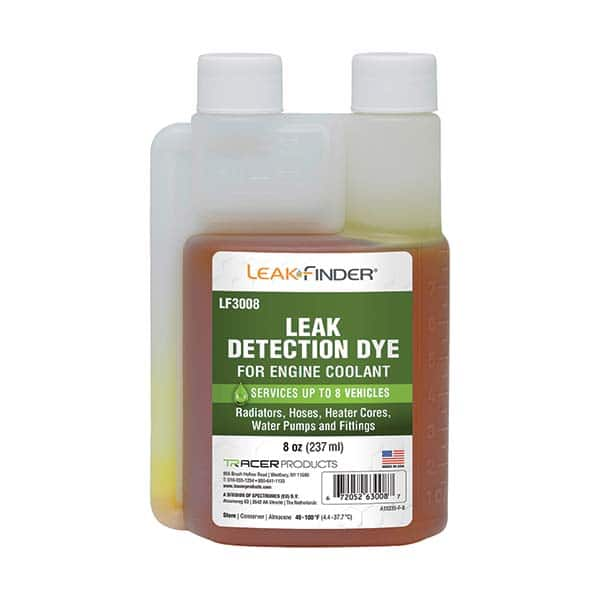 Leak Finder - Automotive Leak Detection Dyes Applications: Coolant Container Size: 8 oz. - A1 Tooling