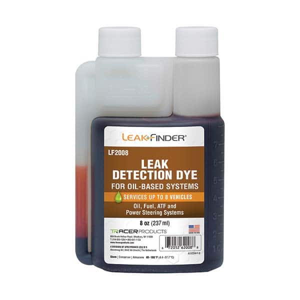 Leak Finder - Automotive Leak Detection Dyes Applications: Engine Oil; Transmission Fluid; Fuel Container Size: 8 oz. - A1 Tooling