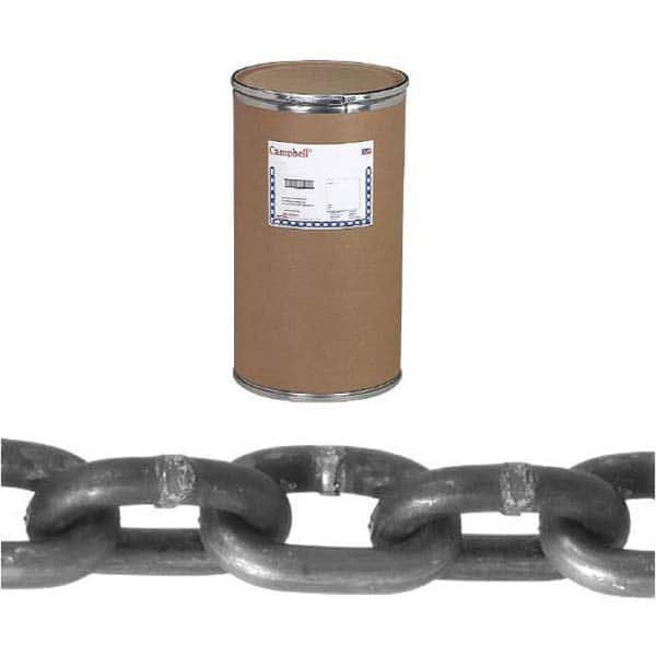 Campbell - Welded Chain; Chain Grade: 30 ; Trade Size: 1/4 ; Load Capacity (Lb.): 1300.000 ; Finish/Coating: Self-Colored ; Type: Welded ; Length (Feet): 800 - Exact Industrial Supply