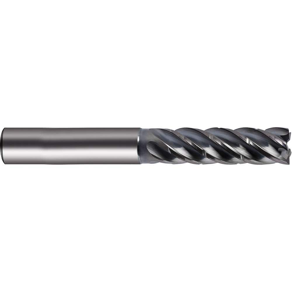 Corner Radius End Mill Head: 5 Flutes Solid Carbide, Super-A Coated, Series 6858