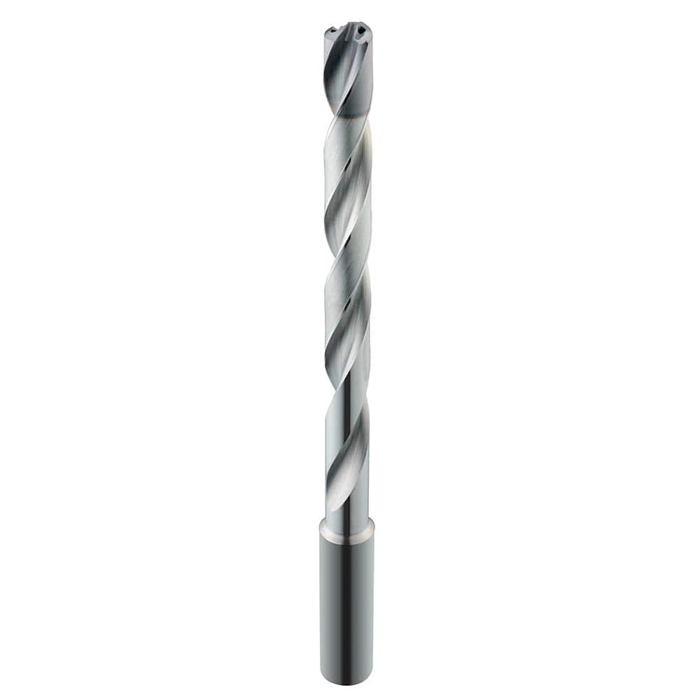 SGS - 3/4" 135° Spiral Flute Solid Carbide Taper Length Drill Bit - Exact Industrial Supply