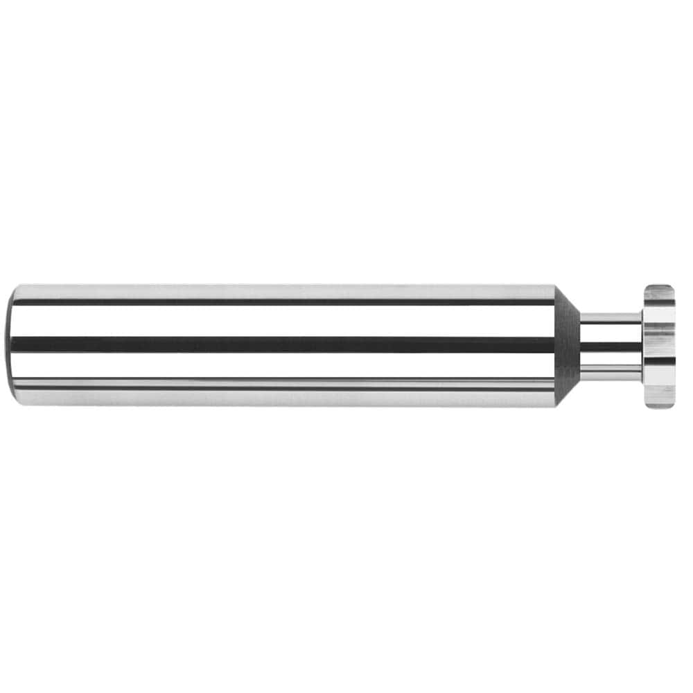 Harvey Tool - 1/2" Cut Diam, 1/16" Cut Width, 1/2" Shank, Straight-Tooth Woodruff Keyseat Cutter - Exact Industrial Supply