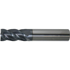 Square End Mill: 1'' Dia, 1-3/4'' LOC, 1'' Shank Dia, 4'' OAL, 4 Flutes, Solid Carbide Single End, AlTiN+ Finish, Spiral Flute, 40 ° Helix, Centercutting, RH Cut, RH Flute, Series 6/44