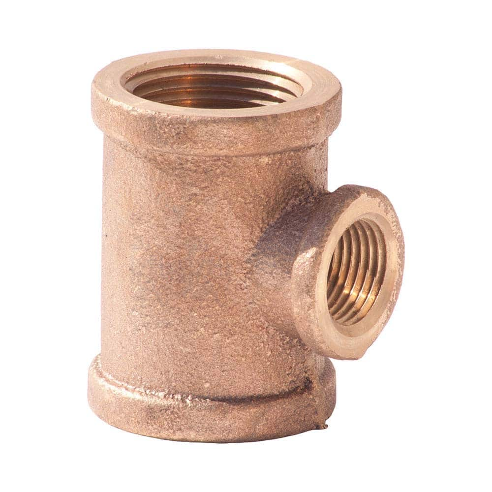 Merit Brass - Brass & Chrome Pipe Fittings Type: Reducing Tee Fitting Size: 1-1/4 x 1-1/4 x 1/2 - A1 Tooling