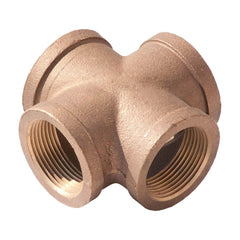 Brass Pipe Cross: 1/2″ Fitting, FNPT, Class 125, Lead Free 125 psi, Brass