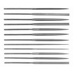 Simonds File - File Sets File Set Type: Needle File Types Included: Square; Round; Half Round; Slitting; Flat; Marking; Knife; Crossing; Three Square; Barrette; Equalling - A1 Tooling