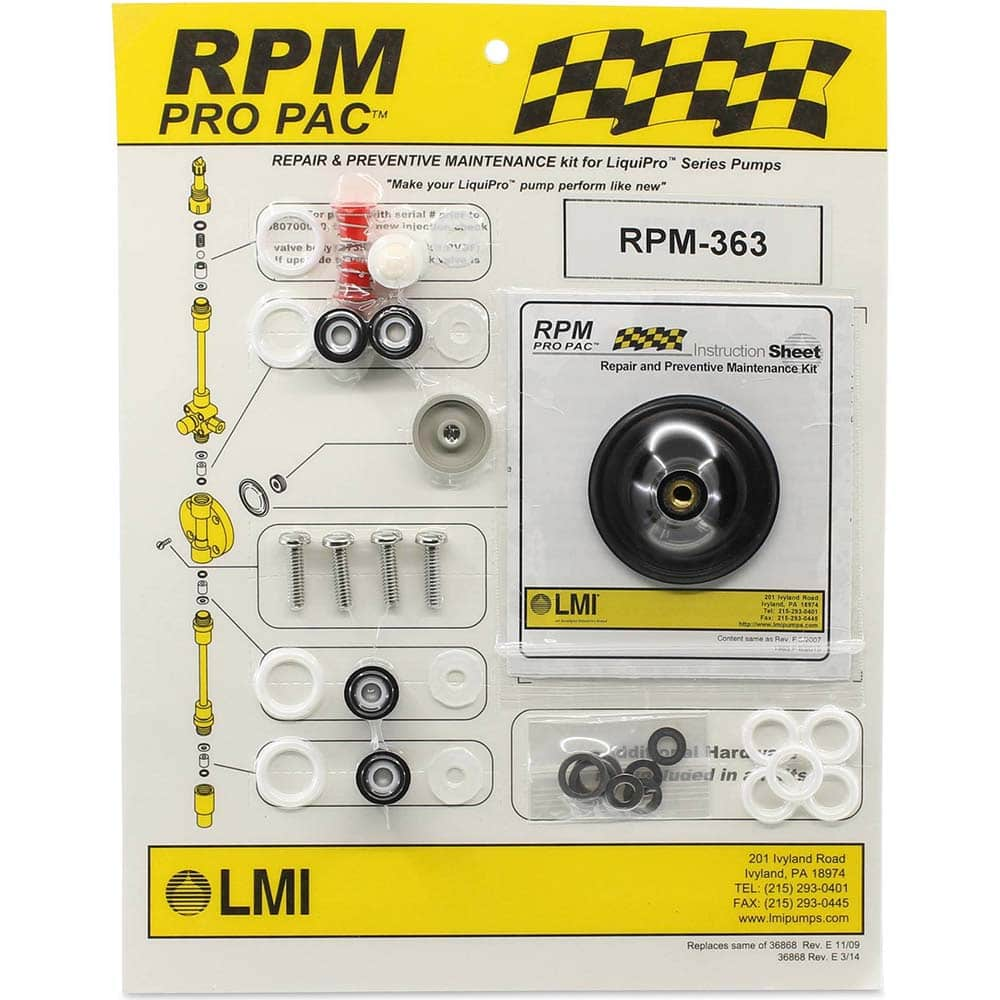 LMI - Metering Pump Accessories Type: Liquid End Preventative Maintenance Kit For Use With: LMI LIQUIPRO Liquid Ends: 313xx - A1 Tooling