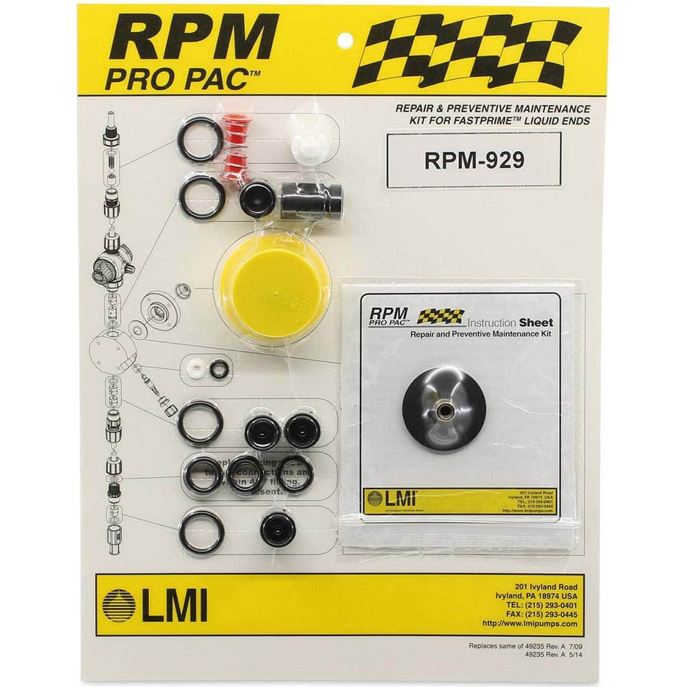 LMI - Metering Pump Accessories Type: Liquid End Preventative Maintenance Kit For Use With: LMI High Viscosity Liquid Ends for 624xx - A1 Tooling