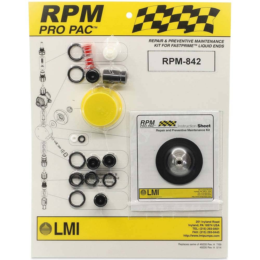 LMI - Metering Pump Accessories Type: Liquid End Preventative Maintenance Kit For Use With: LMI FASTPRIME Liquid Ends: 832xx,838xx,930Nx,930Sx,938Nx,938Sx - A1 Tooling