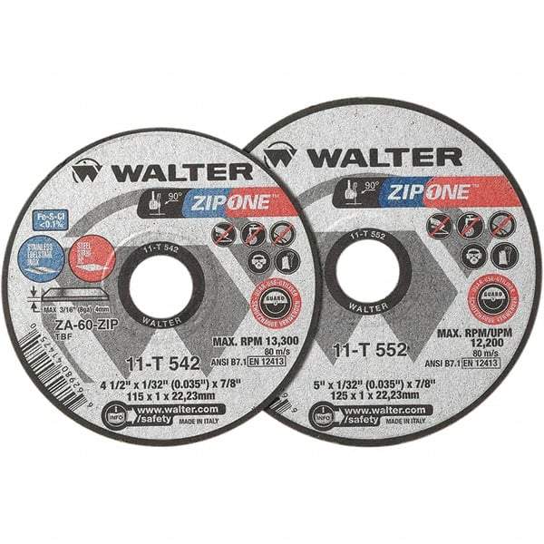 WALTER Surface Technologies - Depressed-Center Wheels Wheel Diameter (Inch): 6 Wheel Thickness (Inch): 1/32 - A1 Tooling