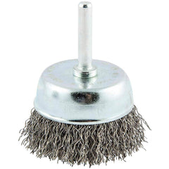 Norton - 2" Diam 1/4" Shank Carbon Steel Fill Cup Brush - A1 Tooling