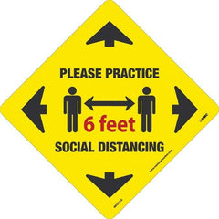 NMC - "Please Practice Social Distancing" Adhesive-Backed Floor Sign - A1 Tooling