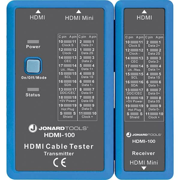 Jonard Tools - Cable Testers Cable Type: HDMI; Mini HDMI Display Type: No Screen - A1 Tooling