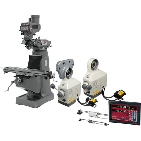 Jet - Knee Milling Machines Spindle Speed Control: Variable Speed Pulley Table Length (Inch): 49 - A1 Tooling