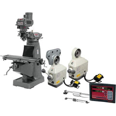 Jet - Knee Milling Machines Spindle Speed Control: Variable Speed Pulley Table Length (Inch): 49 - A1 Tooling