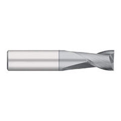 Titan USA - Square End Mills; Mill Diameter (Decimal Inch): 0.0469 ; Number of Flutes: 2 ; Length of Cut (Decimal Inch): 0.0938 ; Material: Solid Carbide ; Finish/Coating: TiCN ; Shank Diameter (Inch): 1/8 - Exact Industrial Supply