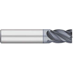 Corner Radius End Mill: 5/16″ Dia, 7/16″ LOC, 1/64″ Radius, 4 Flutes, Solid Carbide 2″ OAL, 5/16″ Shank Dia, 38 ° Helix, AlCromax Coated, Corner Radius End, Centercutting