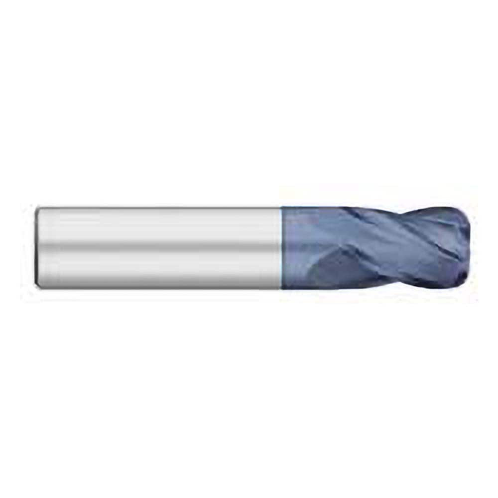 Corner Radius End Mill: 1″ Dia, 1-1/4″ LOC, 0.045″ Radius, 4 Flutes, Solid Carbide 3-1/2″ OAL, 1″ Shank Dia, 30 ° Helix, AlTiN Coated, Corner Radius End, Centercutting